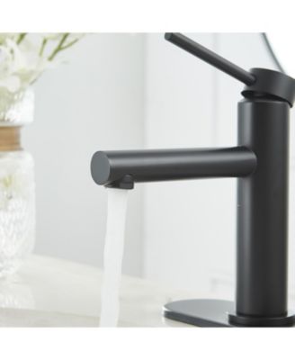 Single Hole Single-Handle Bathroom Faucet in Matte Black