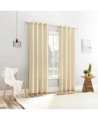 Lenora Space Dyed Textured Semi-Sheer Back Tab Curtain Panel