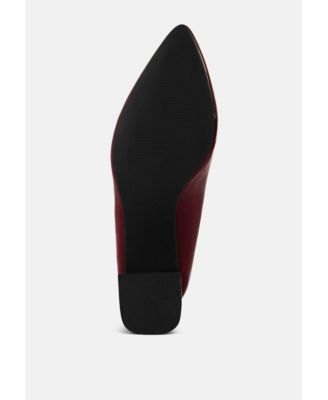 Womens Zaila Metallic Accent Block Heel Pumps