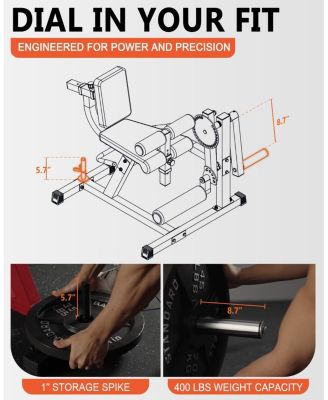 Leg Extension and Curl Machine, Lower Body Special Leg Machine, Adjustable Leg Exercise Bench with Plate Loaded, Leg Rotary Extension for Thigh, Home Gym Weight Machine