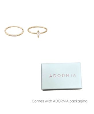 Cubic Zirconia Marquis Ring Set