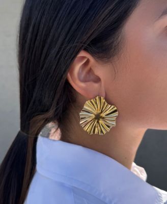 Tarnish Resistant Gold Plated Burst Stud Earrings