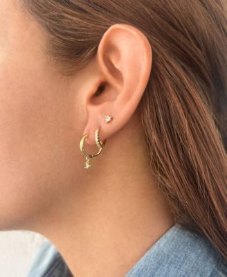 Gold Plated Cubic Zirconia Earring Set