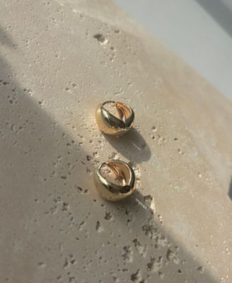 Gold Plated Purse Hoop Earrings