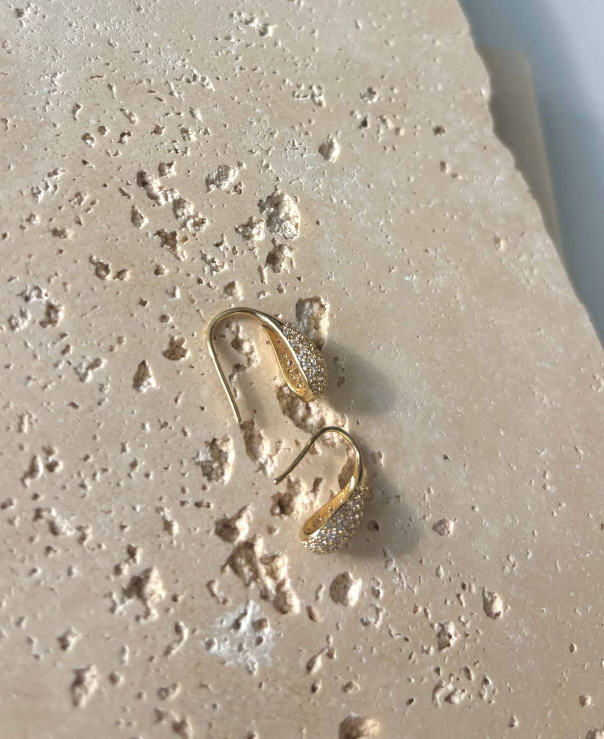 Adornia Gold Cubic Zirconia Teardop Wire Earrings In Gold
