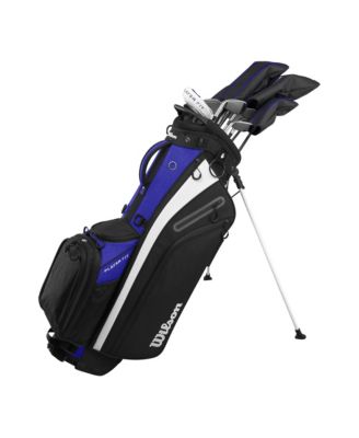 Player Fit Mens Left Hand Steel Complete Stand Golf Set - Standard / Regular / Black/Blue/White