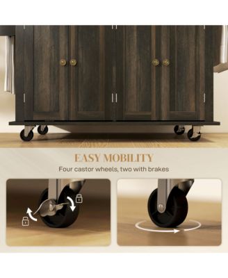 Stylish Kitchen Storage Cabinet with Multiple Shelves for Kitchen and Dining Room