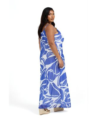 Women's Elegant Patterned Maxi Dress