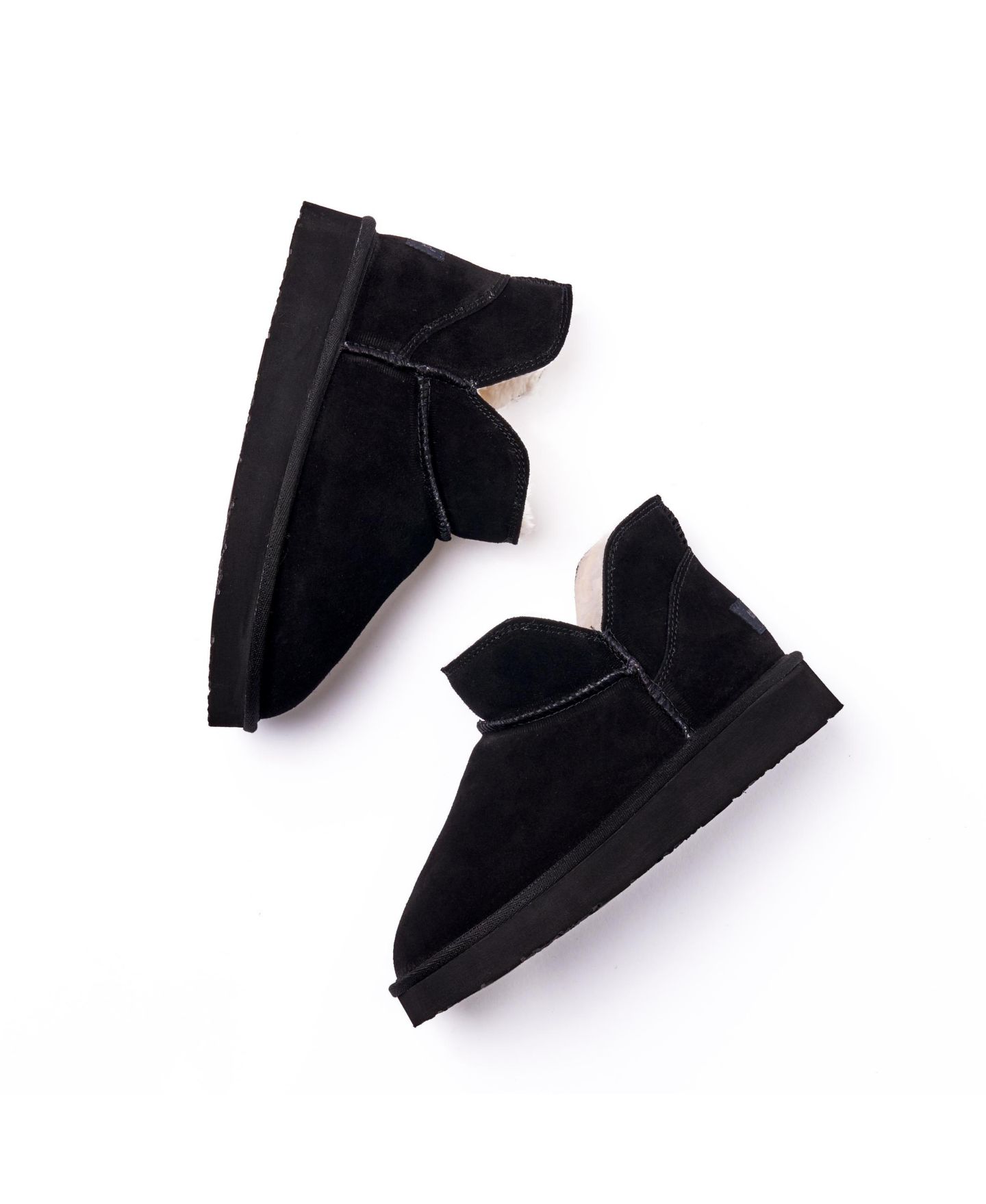 Женские ботинки Minnetonka Mavie Suede Slipper Ankle Booties, цвет: Чёрный — фото 3