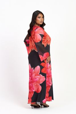 Women's Long Sleeve Floral Maxi Dress