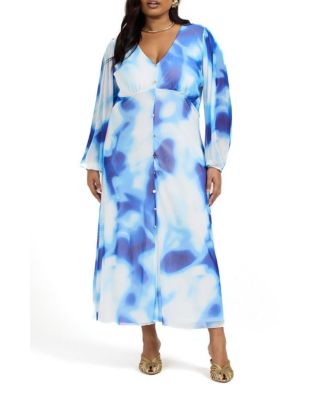 Women's Vibrant Tie Dye Midi Dress