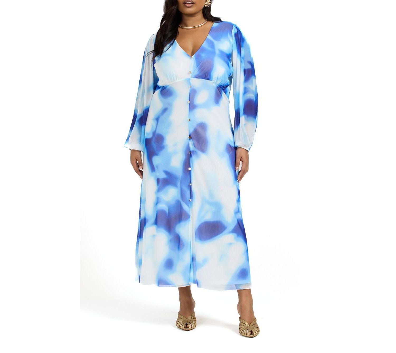 Women's Vibrant Tie Dye Midi Dress