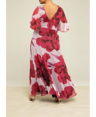 Women's Elegant Flowing Floral Maxi Dress