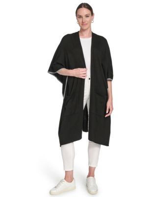 Tipped Knit Shawl Ruana