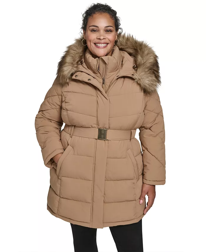 Plus Size Hooded Puffer Coat - thumbnail 7
