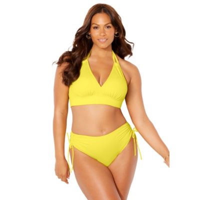 Women's Loop Strap Halter Bikini Top