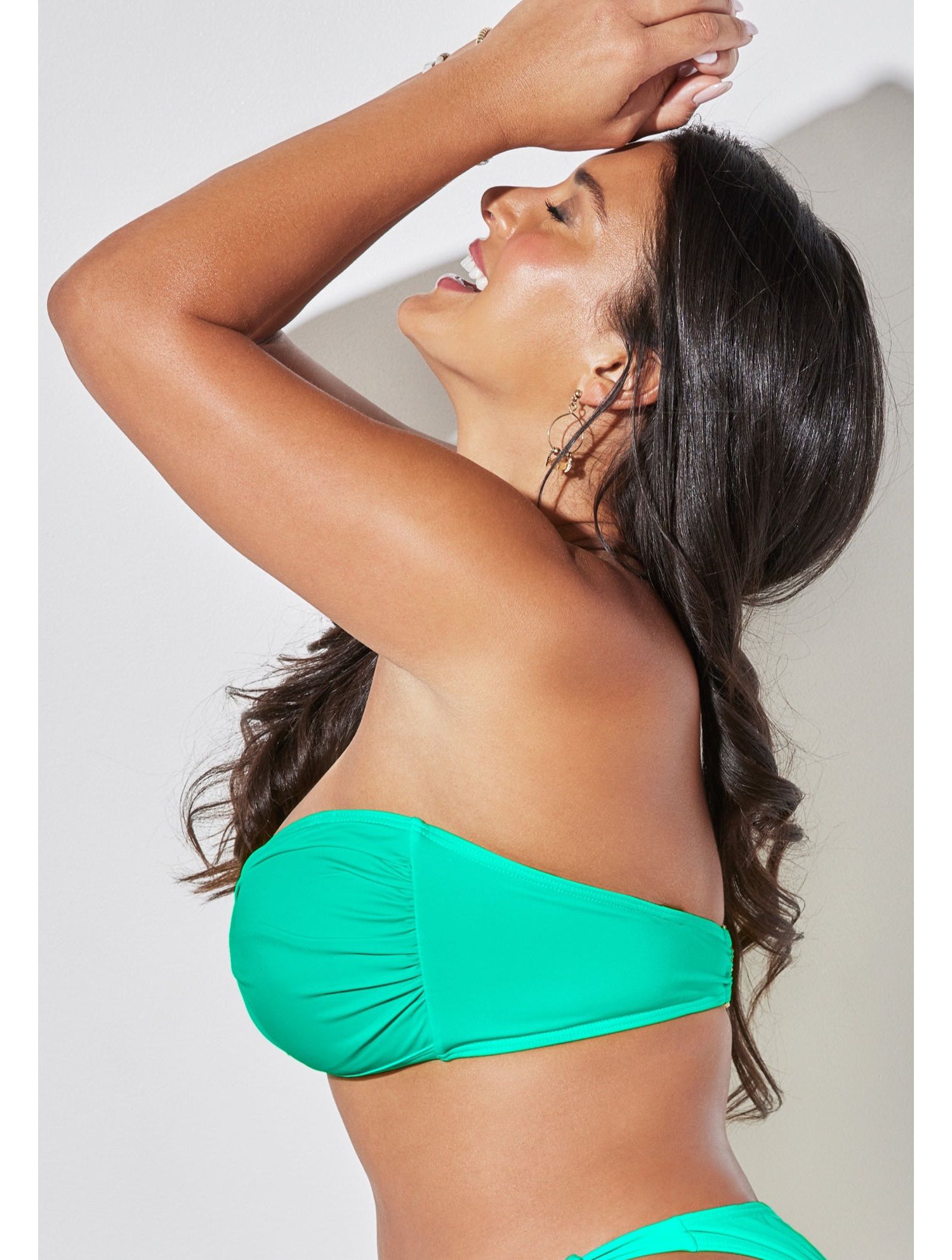 Women's Valentine Ruched Bandeau Bikini Top
