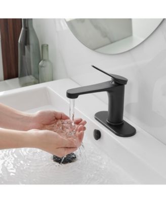 Single Hole Single-Handle Bathroom Faucet in Matte Black