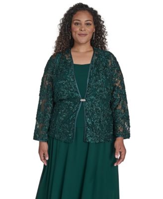 Plus Size 2-Pc. Lace Jacket & Dress Set