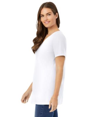 Women's Within Perfect Short-Sleeve V-Neck Tunic Top