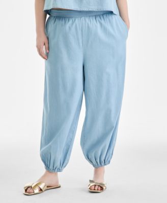 Plus Size High Rise Elastic Waist Pants, Macy's Exclusive