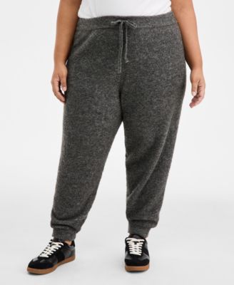 Trendy Plus Size Cozy Drawstring Jogger Sweatpants, Macy's Exclusive