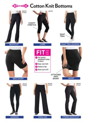 Plus Size Stretch Cotton Skort