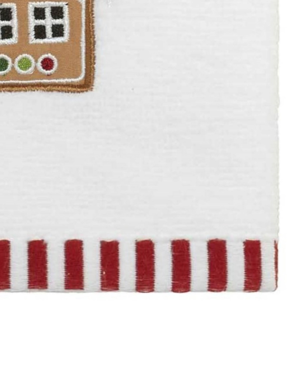 Avanti Gingerbread Man Cotton 2-pc. Fingertip Towel Set, 18" X 11" In White