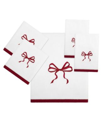 Christmas Bows Cotton 2-Pc. Fingertip Towel Set, 18" x 11"