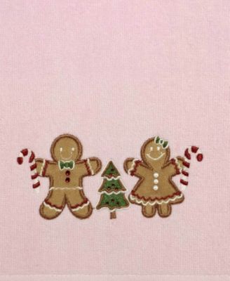 Gingerbread People Cotton 2-Pc. Hand Towel Set, 28" x 16"