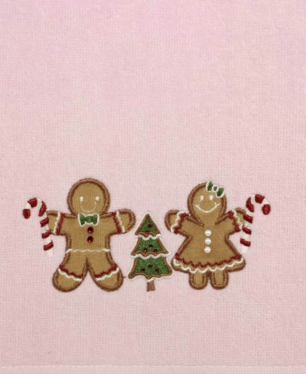 Avanti Gingerbread People Cotton 2-Pc. Hand Towel Set, 28" x 16"