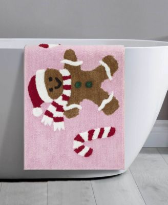 Gingerbread Man Polyester Bath Rug, 20" x 32"