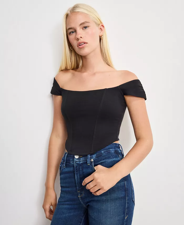 Women's Dolly Joleans Cropped Corset Top, Regular & Plus Size