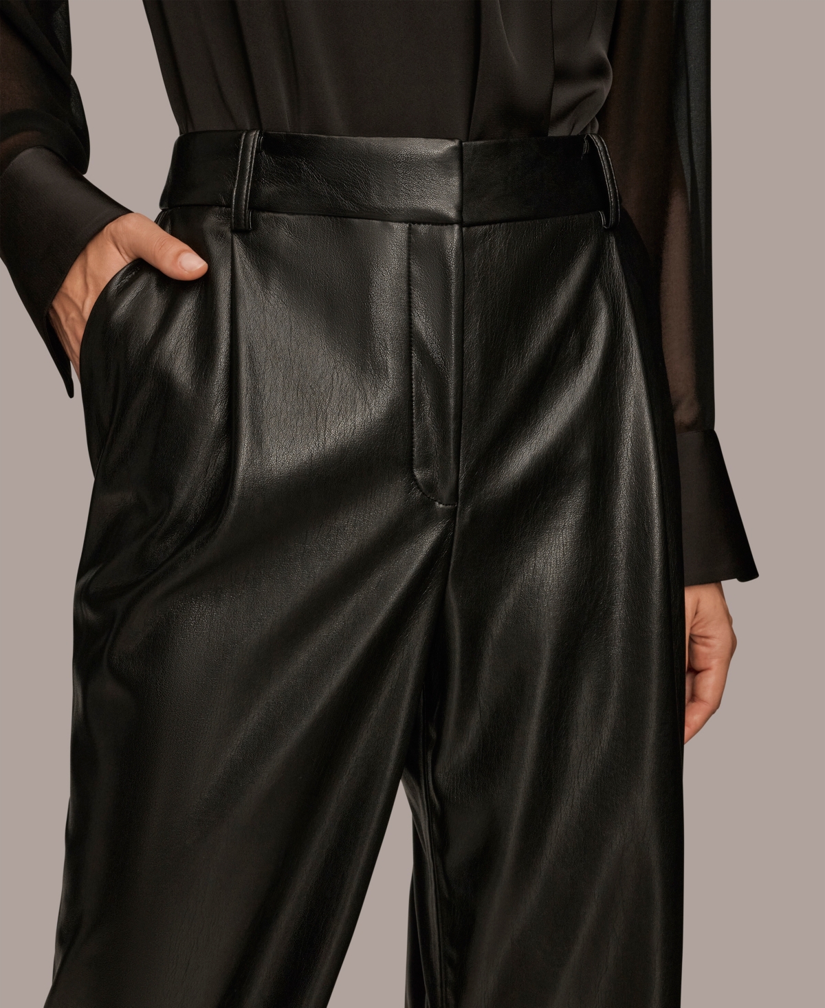 Donna Karan New York Women's Pleated Straight Pants