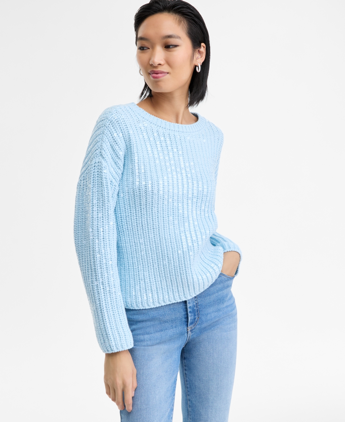 I.n.c. International Concepts Women's Bold Sequin Sweater, Macy's Exclusive