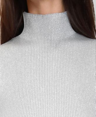 Juniors' Mock Neck Sweater Midi Dress