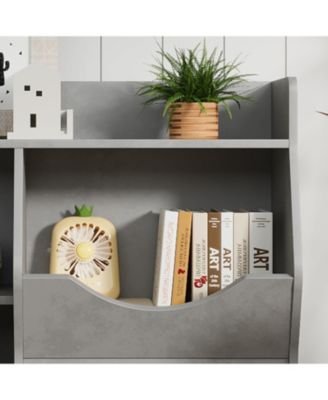 Toy Storage Shelf and Multi-Tier Bookshelf for Kids  Rooms