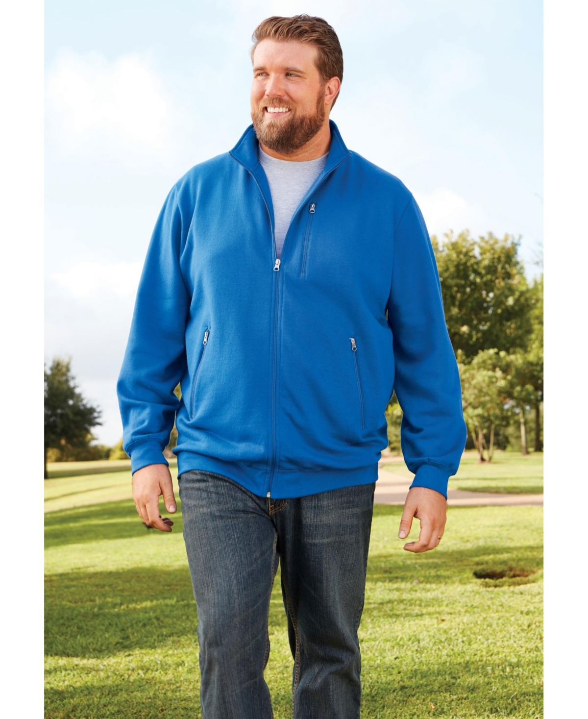 KingSize Big & Tall Full-Zip Fleece Jacket