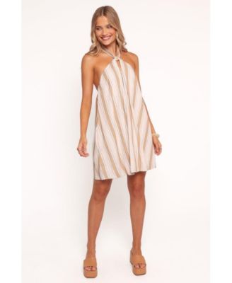 Women's Callista Mini Dress - Beige Stripe