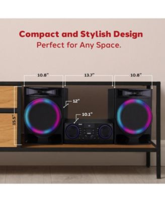 3-Piece Mini Hi-Fi Bluetooth Stereo System - Black (PHSKR28.5