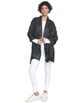 Women's Tweed Pattern Lurex Wrap