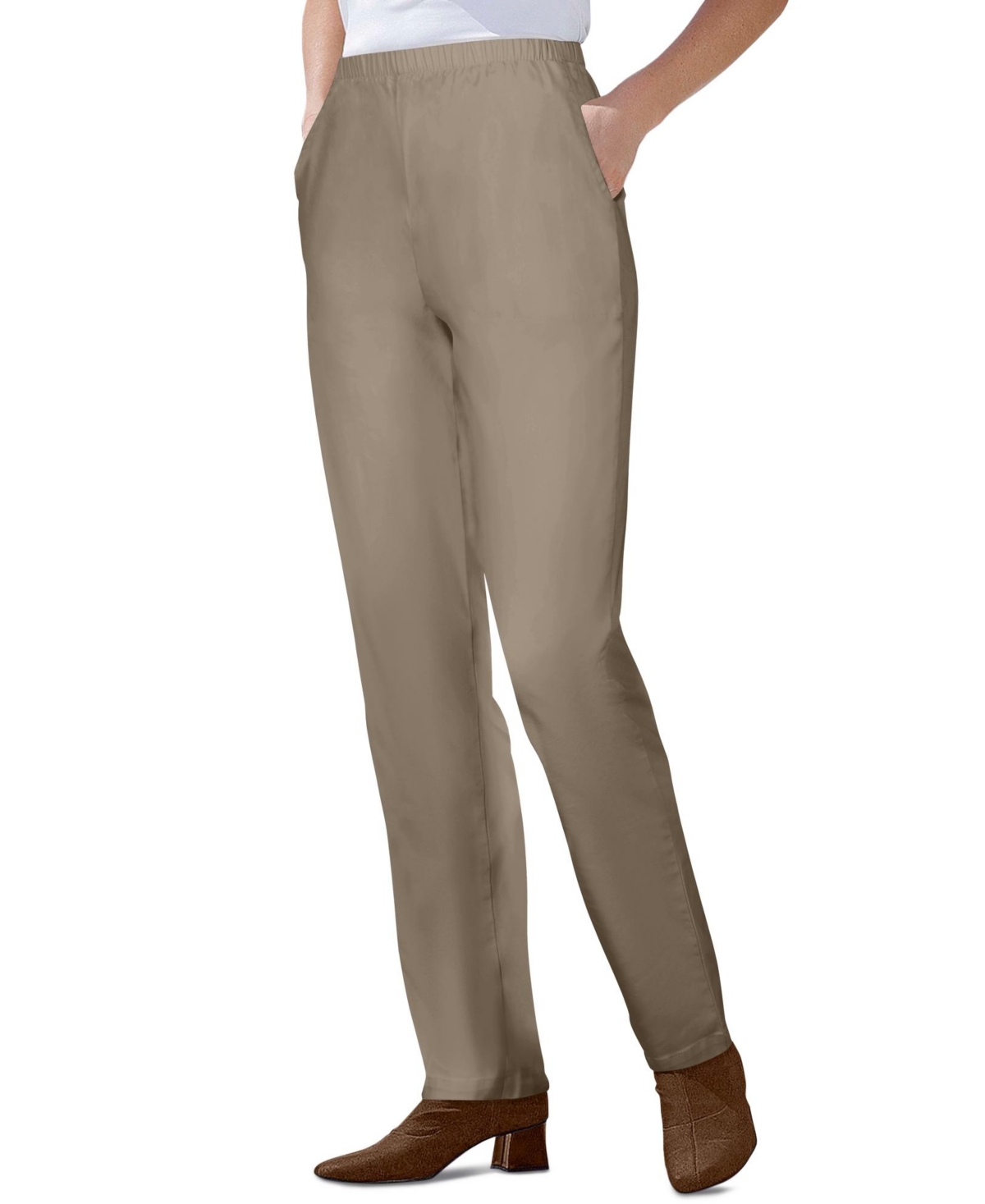 Woman Within Women's Straight Leg Fineline Denim Jean