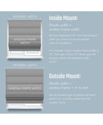 Belmar Washable Cordless Roman Shades,Double Tone Color Jacquard Textured Woven