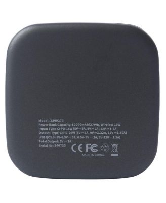 Wireless Portable Charger 10,000 mAh with Wireless Charging for Qi Devices Type-C PD18W & USB QC3