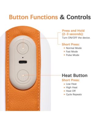 Cordless Neck & Shoulder Massager with Heat, 3 Modes & Rechargeable Battery for Full Body Relief