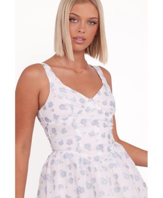 Women's Arianne Mini Dress - White/Blue Floral