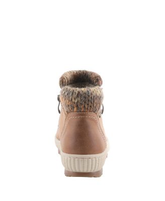 CLEORA Water Resistant Dual-Zip Bootie with Faux Shearling Lining