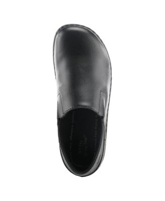 Professional Manila Leather Slip-On Work Loafer with Removable Insole and Skid-Resistant Sole