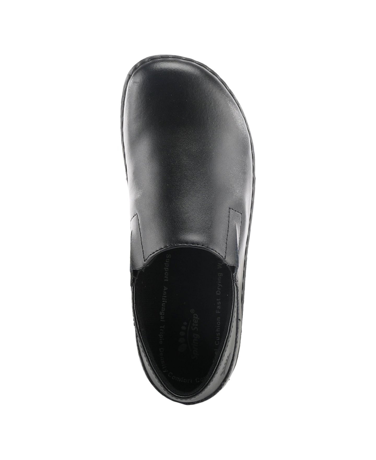 Женские туфли Spring Step Professional Manila Leather Slip-On Work Loafer with Removable Insole and Skid-Resistant Sole, цвет: Чёрный — фото 3