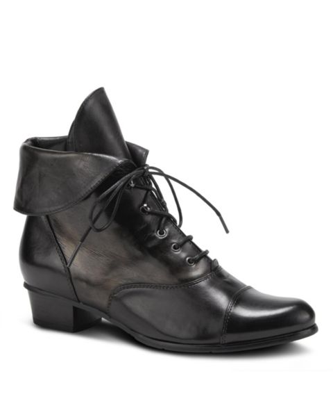 Женские ботинки Spring Step Galil Lace-Up Booties with Leather Upper, цвет: Чёрный